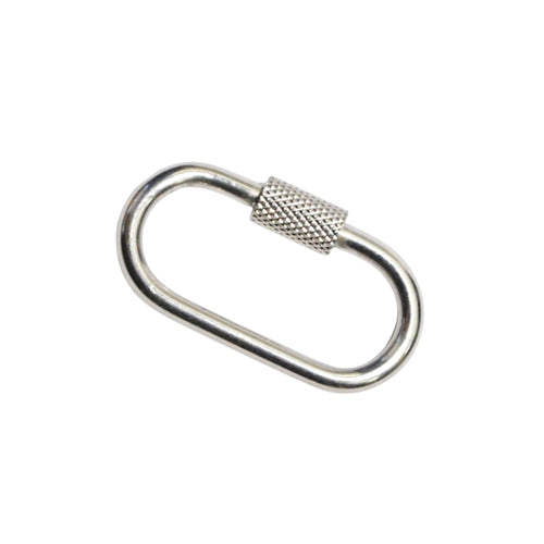 Srebrny adapter Paperclip marki HOOKS ze stali nierdzewnej z gwintowanym zapięciem do łańcuszków i biżuterii
