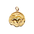 Złoty charms HOOKS z motywem znaku zodiaku Byk, wykonany ze stali nierdzewnej z praktycznym zapięciem typu hook.
