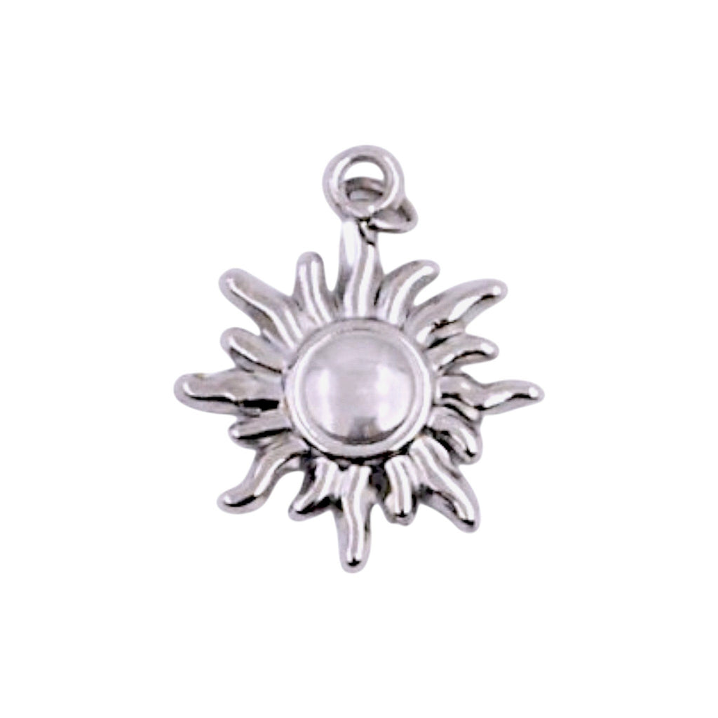Srebrzysty charms Full Sun ze stali nierdzewnej z zapięciem typu hook do personalizacji biżuterii marki HOOKS