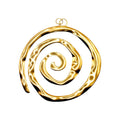 Złoty charms Hypnotic Charm marki HOOKS w kształcie spiralnej zawieszki ze stali nierdzewnej z zapięciem typu hook.