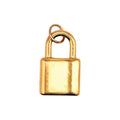 Złoty charms w kształcie kłódki Locked Charm marki HOOKS ze stali nierdzewnej z zapięciem typu hook.