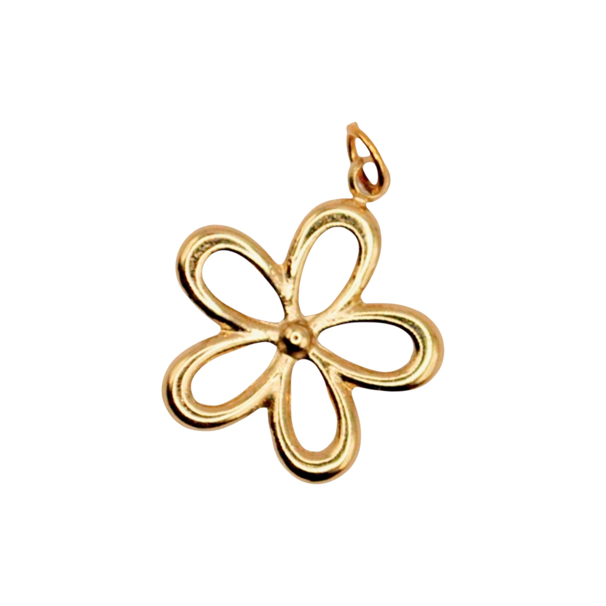 Złoty charms w kształcie kwiatka Petals Charm marki HOOKS ze stali nierdzewnej z praktycznym zapięciem typu hook.