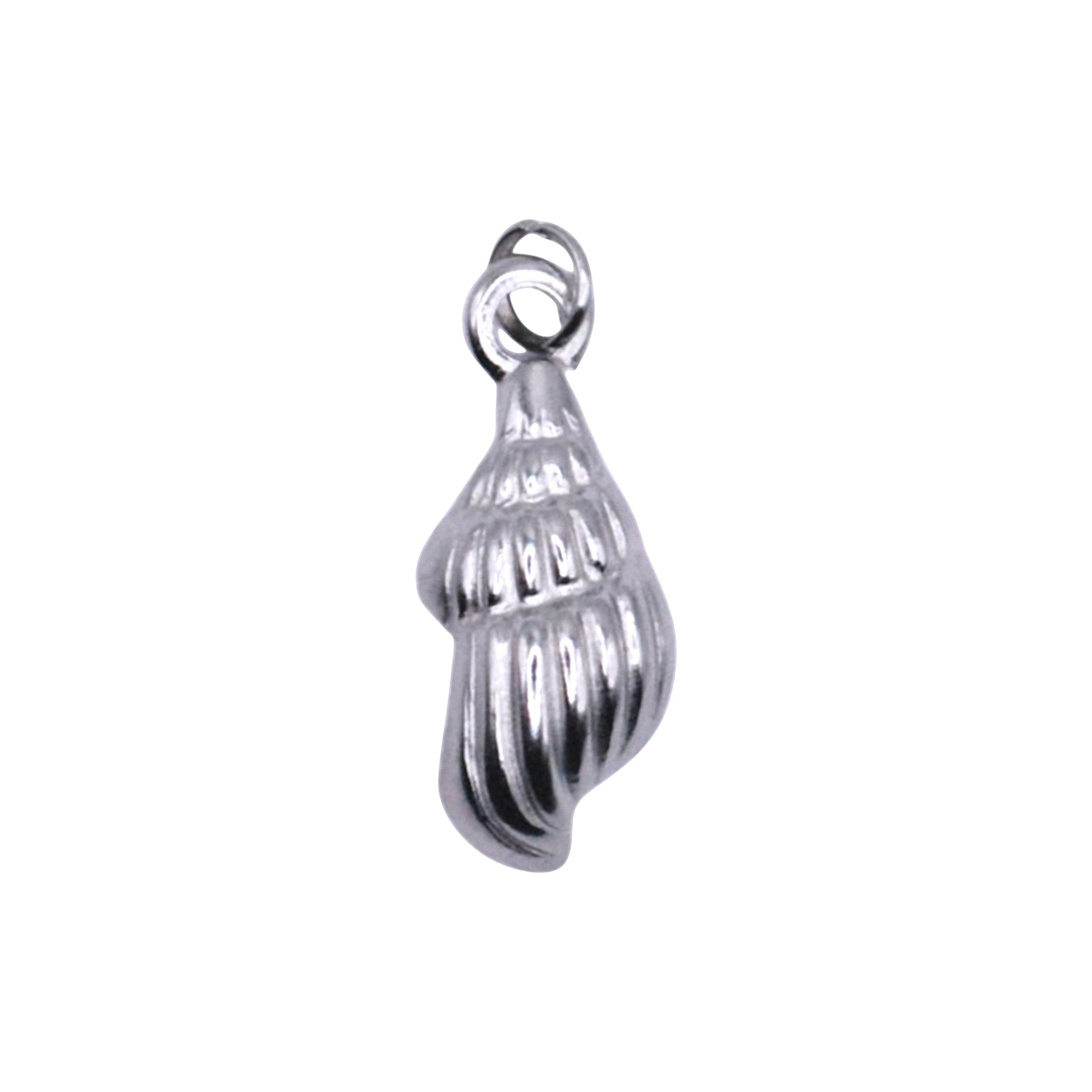 Srebrzysty charms muszla Conch Charm marki HOOKS ze stali nierdzewnej z praktycznym zapięciem do bransoletek