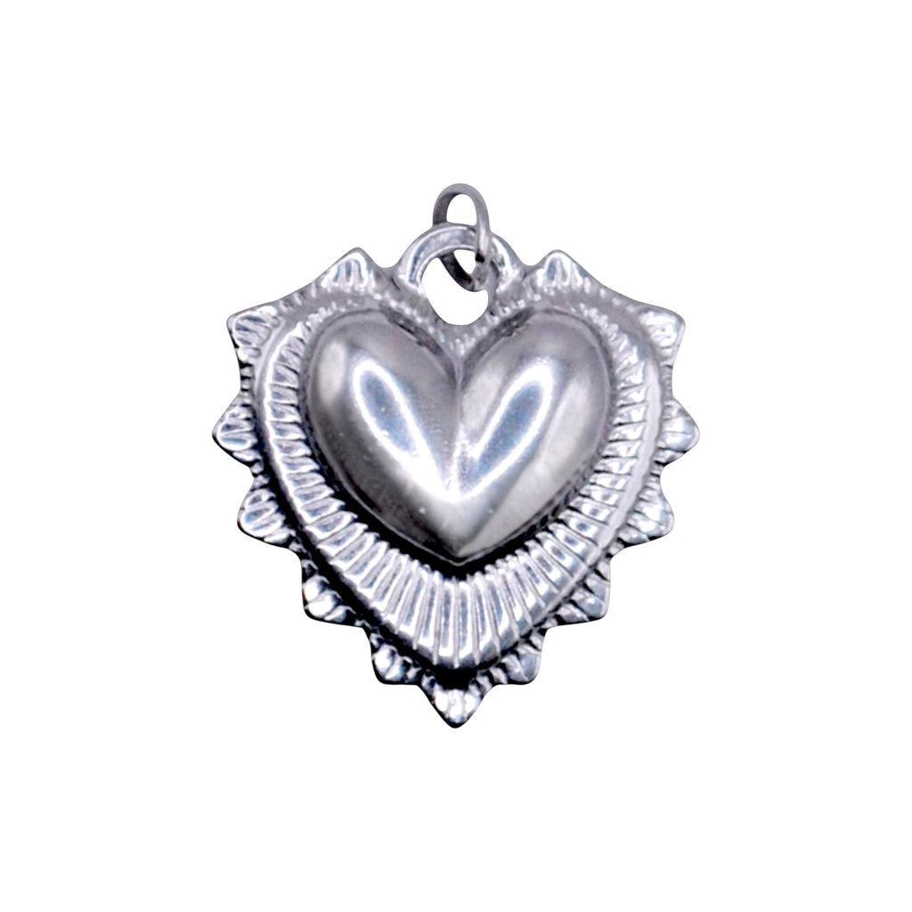 Srebrny charms Origami Heart Charm marki HOOKS ze stali nierdzewnej z ozdobnym zapięciem typu hook.