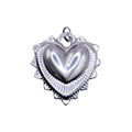 Srebrny charms Origami Heart Charm marki HOOKS ze stali nierdzewnej z ozdobnym zapięciem typu hook.