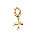 zloty-1 charms w kształcie samolotu ze stali nierdzewnej z zapięciem typu hook marki HOOKS do bransoletek i naszyjników.