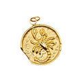 Złoty charms HOOKS ze znakiem zodiaku Skorpion, wykonany ze stali nierdzewnej z praktycznym zapięciem typu hook.