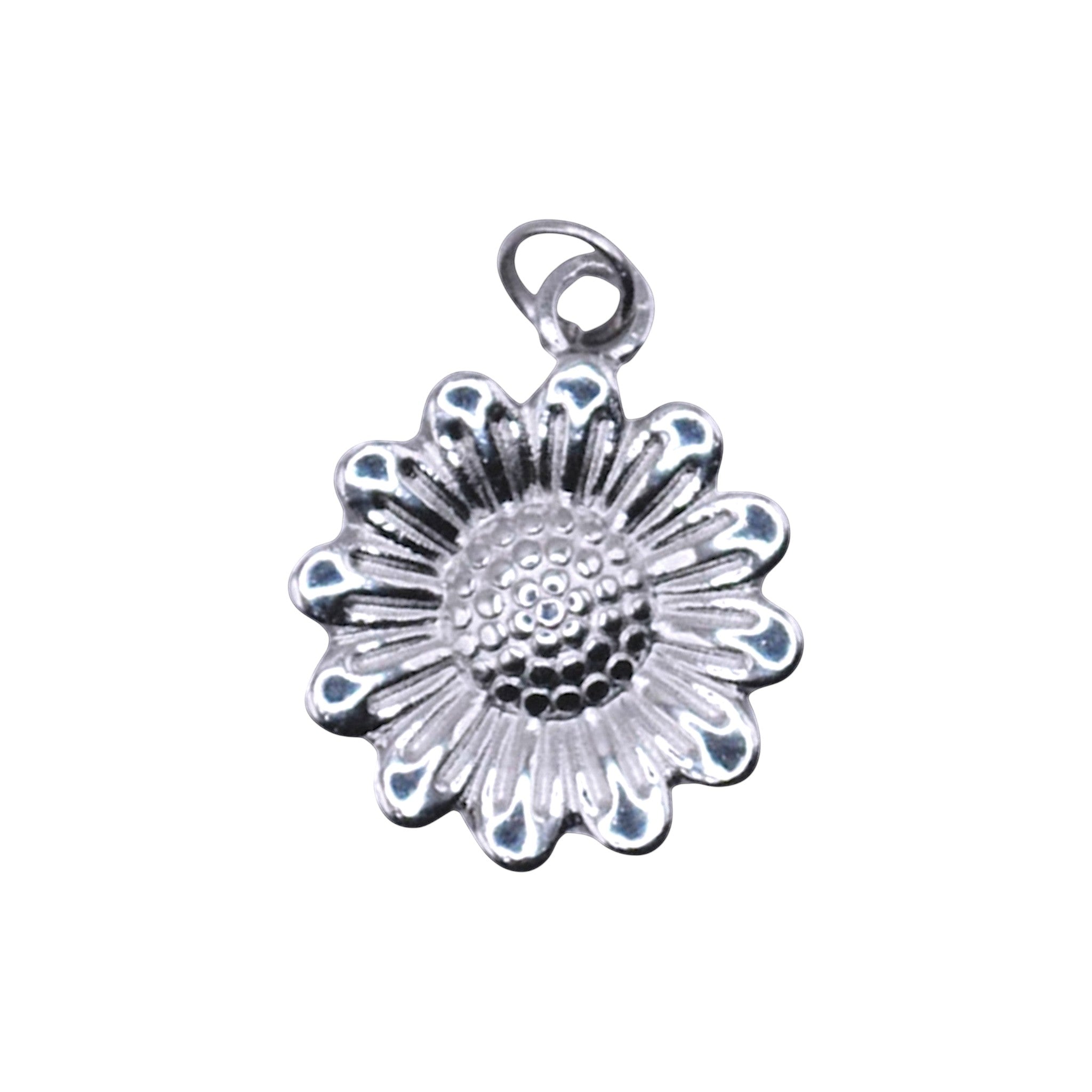 srebrny-1 charms Sunflower marki HOOKS ze stali nierdzewnej z praktycznym zapięciem do bransoletek i naszyjników.