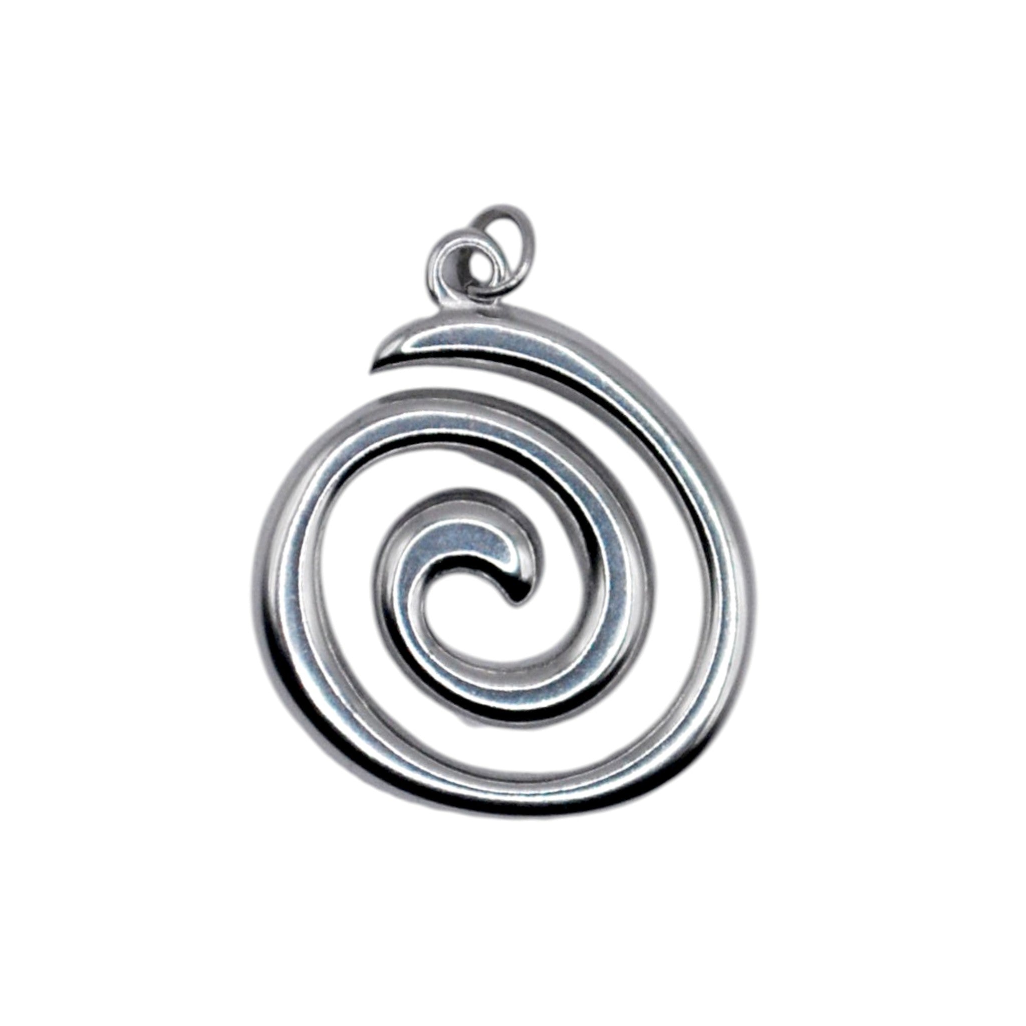 Srebrny charms HOOKS w kształcie spirali wykonany ze stali nierdzewnej z praktycznym zapięciem typu hook.