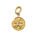 Złoty charms HOOKS ze znakiem zodiaku Strzelec wykonany ze stali nierdzewnej z praktycznym zapięciem typu hook.