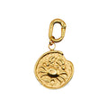 Złoty charms HOOKS ze znakiem zodiaku Rak, wykonany ze stali nierdzewnej z praktycznym zapięciem typu hook.