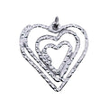 Srebrny charms Crazy Love Charm marki HOOKS w kształcie potrójnego serca ze stali nierdzewnej z zapięciem typu hook.