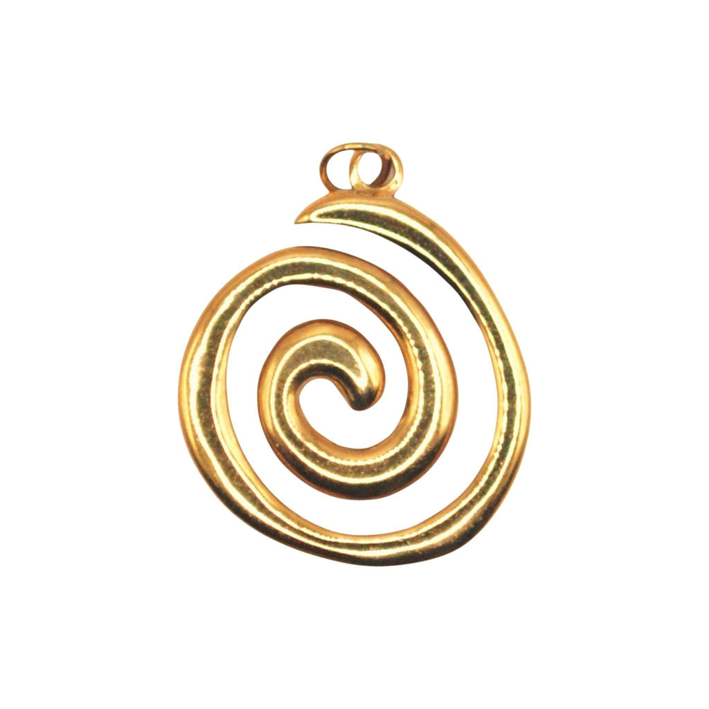 Złoty charms HOOKS w kształcie spirali wykonany ze stali nierdzewnej z praktycznym zapięciem typu hook.