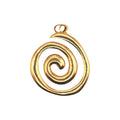 Złoty charms HOOKS w kształcie spirali wykonany ze stali nierdzewnej z praktycznym zapięciem typu hook.