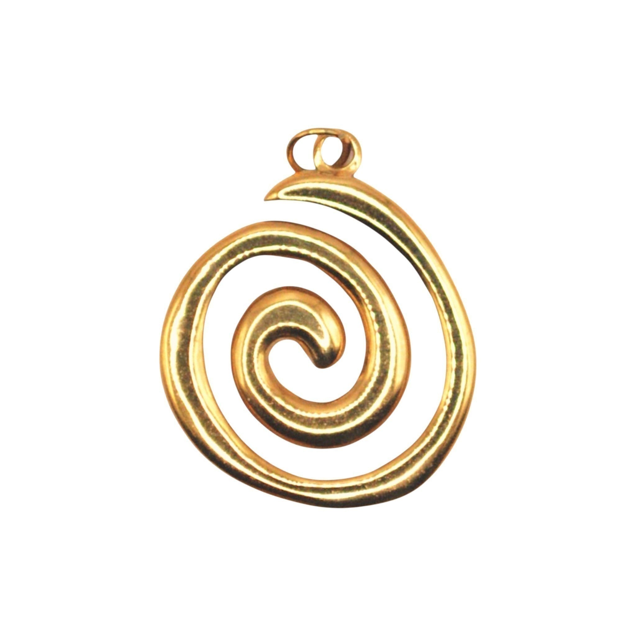 Złoty charms HOOKS w kształcie spirali wykonany ze stali nierdzewnej z praktycznym zapięciem typu hook.